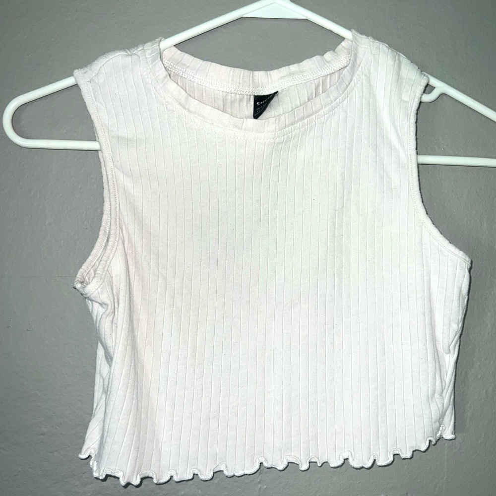 White ribbed tank